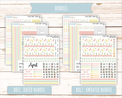 APRIL Stickers for The Rose Large Laurel Denise Planner (Formerly Project Planner) "Happy Easter" || PPHE