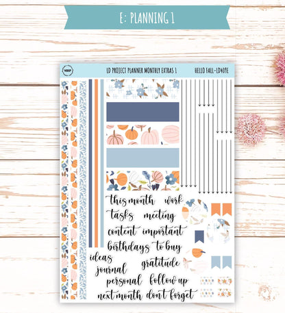 NOVEMBER Stickers for The Rose Large Laurel Denise Planner (Formerly Project Planner) "Hello Fall" || LD409HF