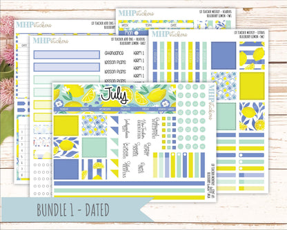 JULY Stickers for The Valerie Laurel Denise Planner (Formerly Teacher Planner) "Blueberry Lemon" || TBL