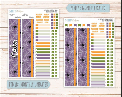 OCTOBER 2025 Stickers for The Scout Laurel Denise Planner (formerly Portrait Planner). "Hello Halloween" || PT