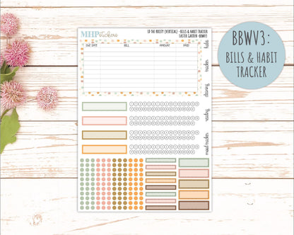 APRIL 2026 Stickers for the Mae & Kristy Laurel Denise Planners (Book Bound Planner) "Easter Garden" || BB