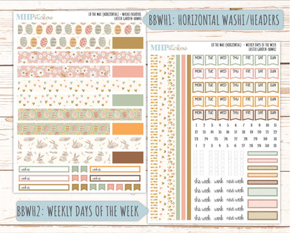 APRIL 2026 Stickers for the Mae & Kristy Laurel Denise Planners (Book Bound Planner) "Easter Garden" || BB