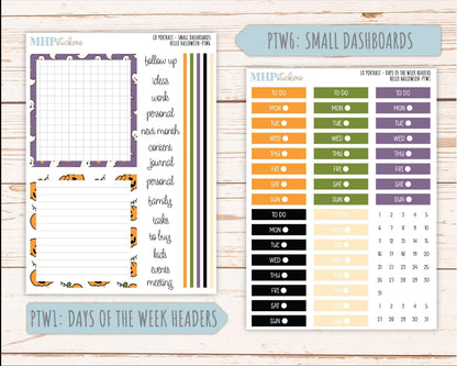 OCTOBER 2025 Stickers for The Scout Laurel Denise Planner (formerly Portrait Planner). "Hello Halloween" || PT