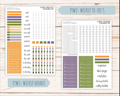 OCTOBER 2025 Stickers for The Scout Laurel Denise Planner (formerly Portrait Planner). "Hello Halloween" || PT