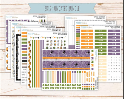 OCTOBER 2025 Stickers for The Scout Laurel Denise Planner (formerly Portrait Planner). "Hello Halloween" || PT