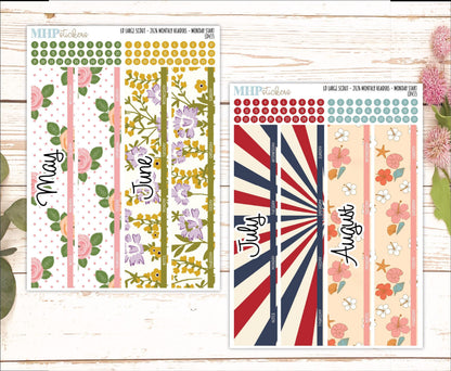 2026 Monthly Headers Set for Large Scout Planner (Portrait Planner). Laurel Denise Planners || LD433