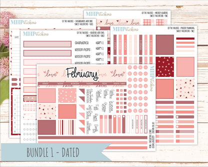 FEBRUARY Stickers for The Valerie Laurel Denise Planner (Formerly Teacher Planner) "Sweet Valentine" || TC
