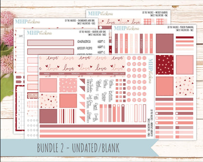 FEBRUARY Stickers for The Valerie Laurel Denise Planner (Formerly Teacher Planner) "Sweet Valentine" || TC