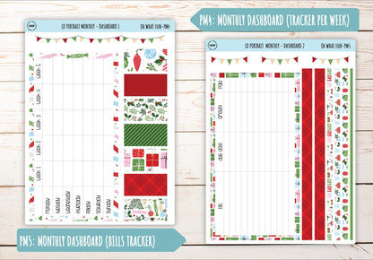 DECEMBER Stickers for The Scout Laurel Denise Planner (formerly Portrait Planner). "Oh What Fun" || POWF