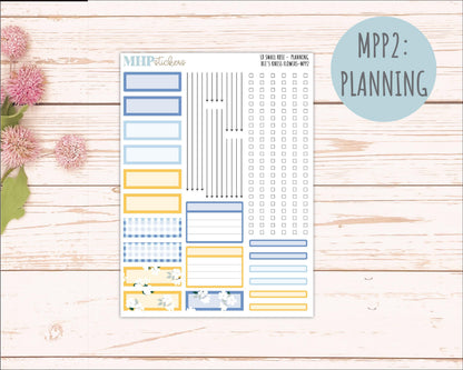 APRIL 2026 Stickers for The Small Rose Laurel Denise Planner (Formerly Mini Project Planner) "Bee's Knees Flowers" || MPP