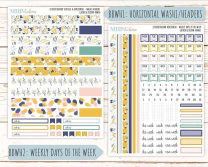 SEPTEMBER 2025 Stickers for The Mae & The Kristy Laurel Denise Planners ( Formerly Book Bound Planner) "Gather and Bloom" || BB