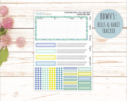 July 2025 Stickers for The Mae & The Kristy Laurel Denise Planners ( Formerly Book Bound Planner) "Blueberry Lemon" || BB