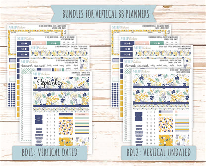 SEPTEMBER 2025 Stickers for The Mae & The Kristy Laurel Denise Planners ( Formerly Book Bound Planner) "Gather and Bloom" || BB