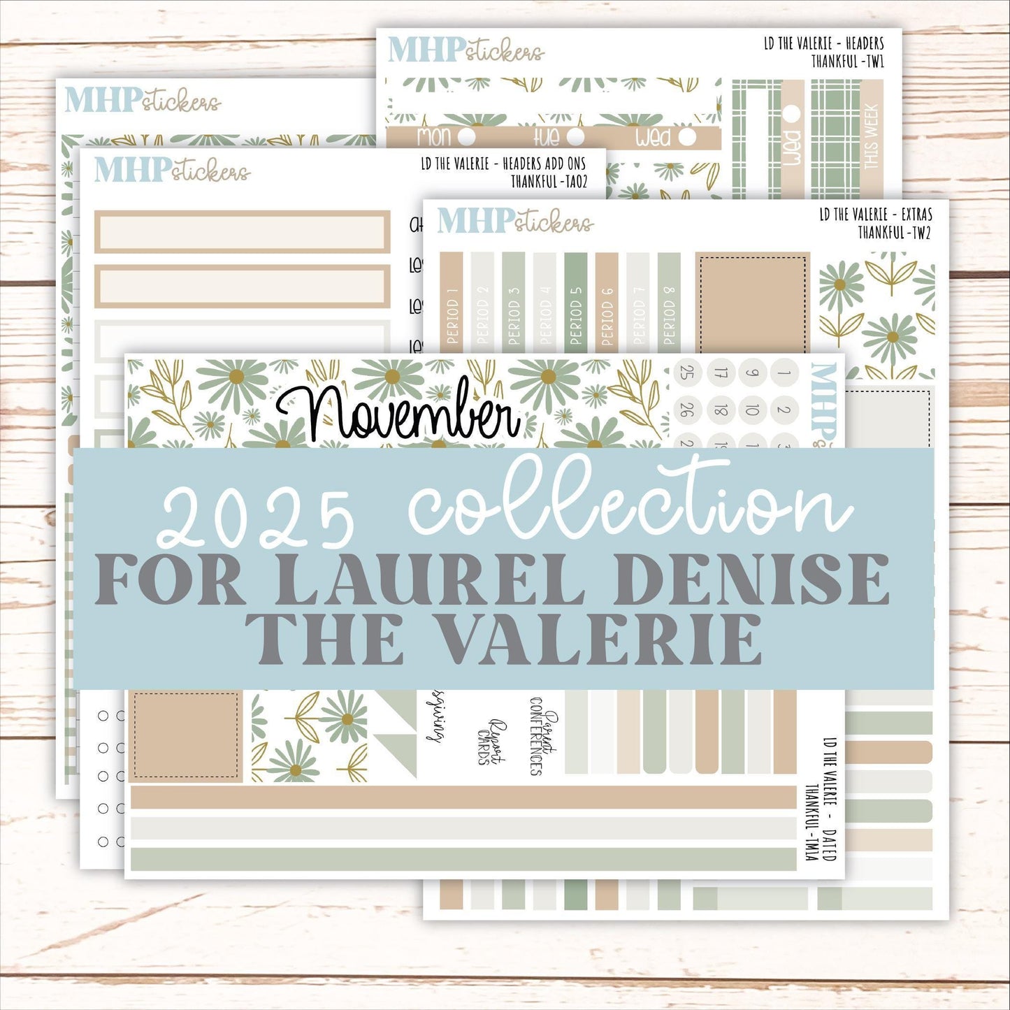 NOVEMBER Stickers for The Valerie Laurel Denise Planner (Formerly Teacher Planner) "Wild Boho" || TC