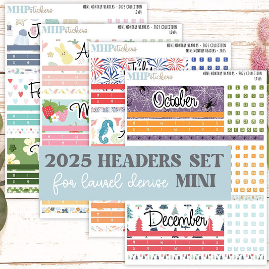 2025 Monthly Headers Set for Laurel Denise small || LD414