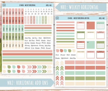 APRIL Neutral Color Stickers for Small Horizontal & Vertical Laurel Denise Planners. (Formerly Mini Planner) || NAPR