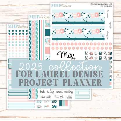 MAY Stickers for the large Laurel Denise Rose Planner (Formerly Project Planner) "Little Flowers" || PPLF