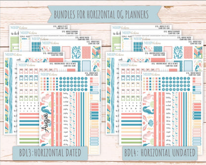 AUGUST 2025 Stickers for Large size Horizontal & Vertical Laurel Denise Planners. (Formerly Original Size) "Island Vibes" || OGH4