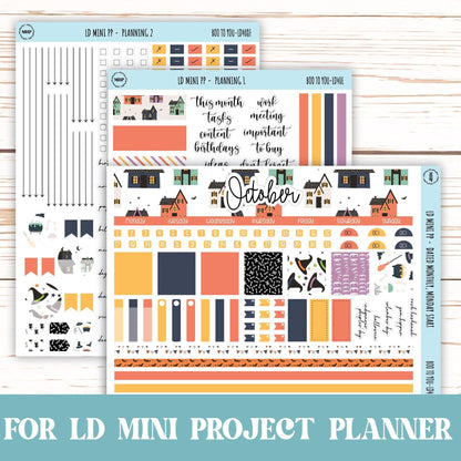 OCTOBER Stickers for The Rose Small Laurel Denise Planner (Formerly Mini Project Planner) "Boo to You" || LD408BY