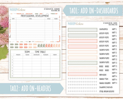 MARCH Stickers for The Valerie Laurel Denise Planner (Formerly Teacher Planner) "Hello Spring" || THS