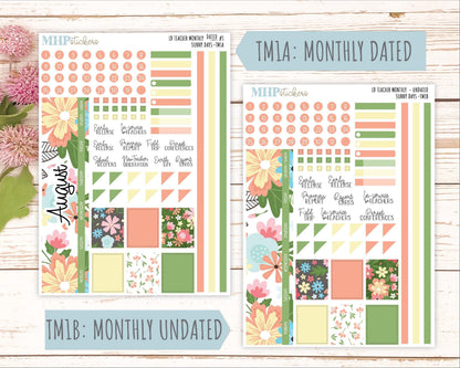AUGUST Stickers for The Valerie Laurel Denise Planner (Formerly Teacher Planner) "ISunny Days" || TCSD