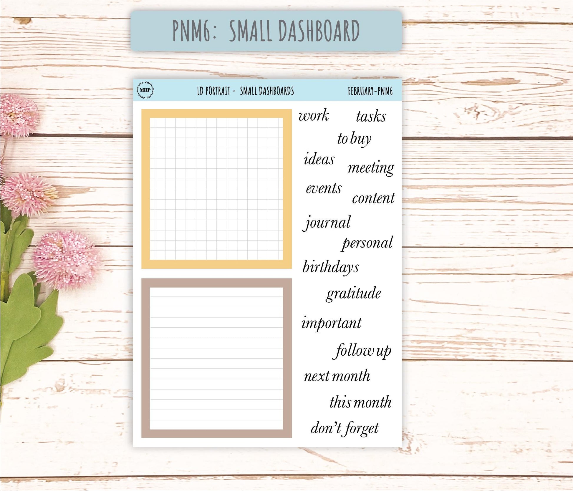 DECEMBER Stickers for The Scout Laurel Denise Planner (formerly Portrait Planner). Neutral Color || PN