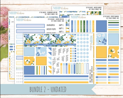 APRIL Stickers for The Valerie Laurel Denise Planner (Formerly Teacher Planner) "Bee's Knees Flowers" || TC