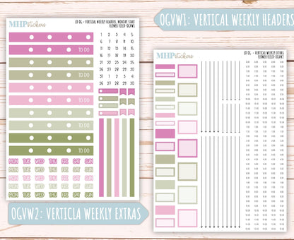 APRIL 2025 Stickers for Large size Horizontal & Vertical Laurel Denise Planner. (Formerly Original or Standar Size) "Flower Field" || OGFF