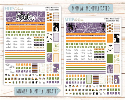 OCTOBER 2025 Stickers for Small Horizontal & Vertical Laurel Denise Planners. (Formerly Mini Planner) "Hello Halloween" || MN