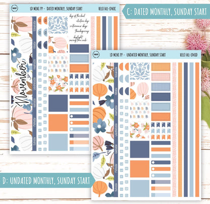 NOVEMBER Stickers for The Rose Small Laurel Denise Planner (Formerly Mini Project Planner) "Hello Fall" || LD408HF