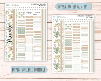 NOVEMBER 2025 Stickers for The Rose Small Laurel Denise Planner (Formerly Mini Project Planner) "Wild Boho" || MPP