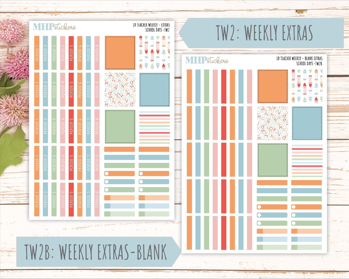 SEPTEMBER Stickers for The Valerie Laurel Denise Planner (Formerly Teacher Planner) "School Days" || TC