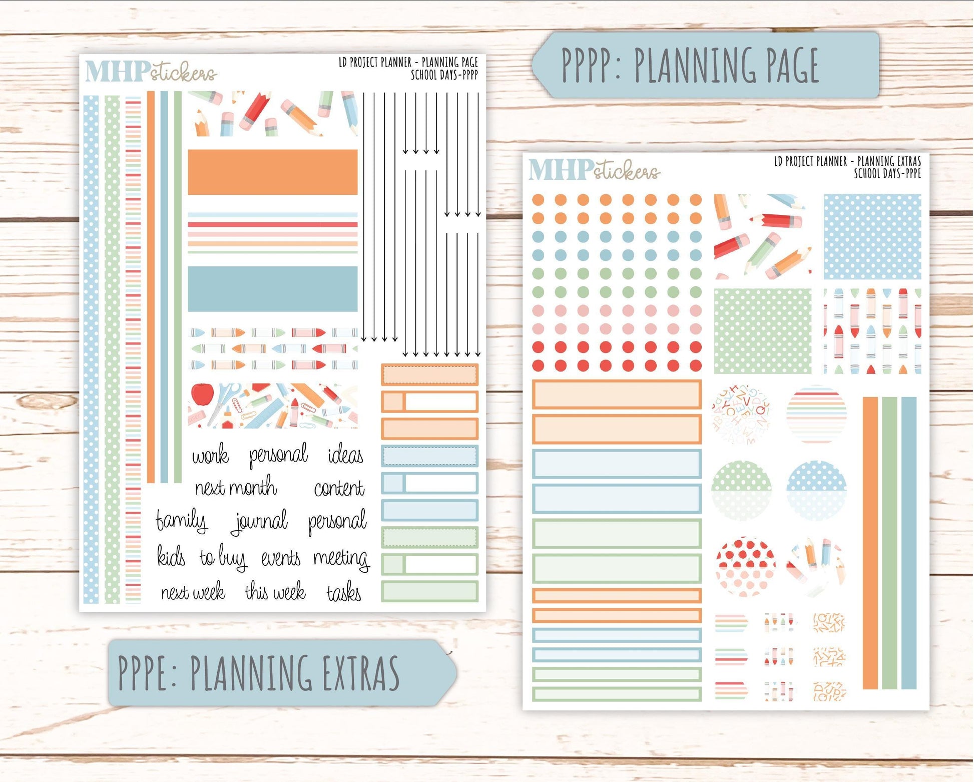 SEPTEMBER Stickers for the large Laurel Denise Rose Planner (Formerly Project Planner) "School Days" || PP