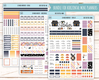 October Stickers for Small Horizontal & Vertical Laurel Denise Planners. (Formerly Mini Planner) "Boo to Your" || MBY