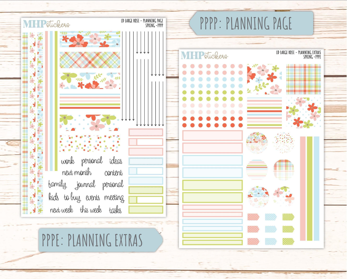 MARCH 2026 Stickers for the Large Rose Planner (Formerly Project Planner). Laurel Denise. "Spring" || PP