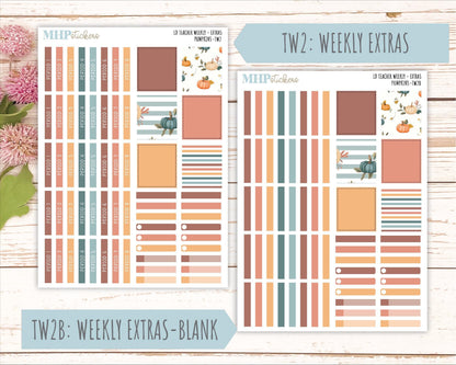 OCTOBER Stickers for The Valerie Laurel Denise Planner (Formerly Teacher Planner) "Pumpkins" || TC
