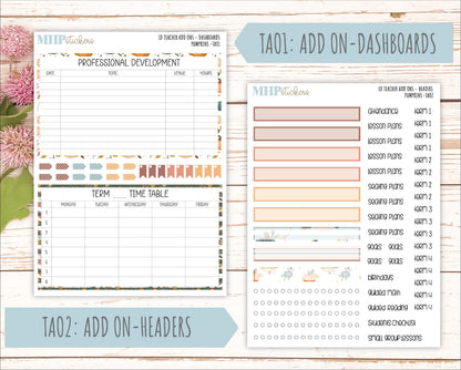 OCTOBER Stickers for The Valerie Laurel Denise Planner (Formerly Teacher Planner) "Pumpkins" || TC