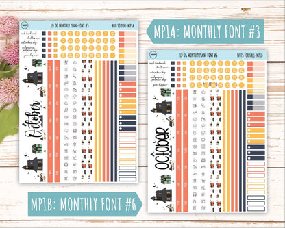OCTOBER Stickers for Large size Horizontal & Vertical Laurel Denise Planner. (Formerly Original or Standar Size) "Boo to Youl" || OGBY