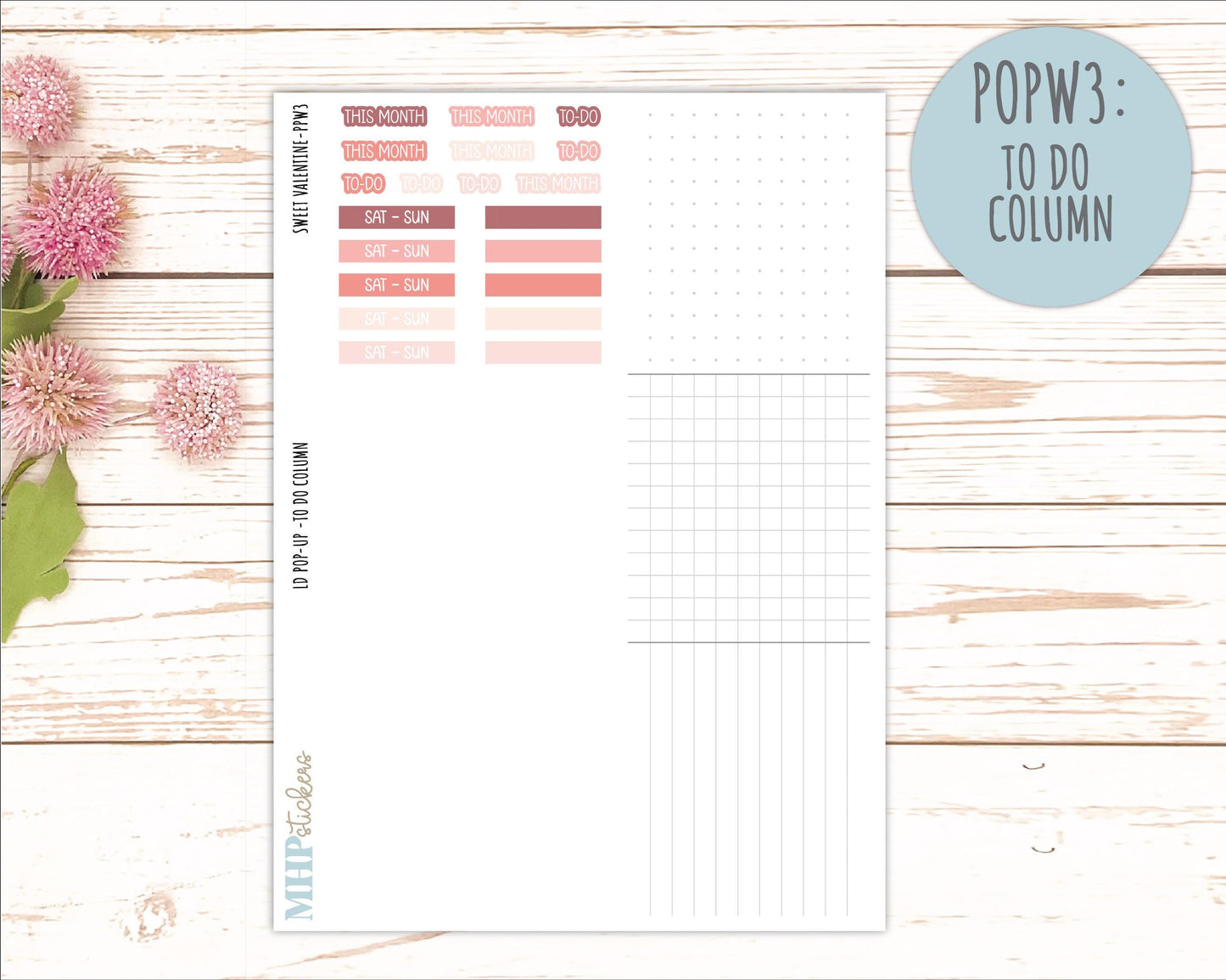 FEBRUARY 2026 Stickers for The Jo, Laurel Denise Planner (Formerly Pop-Up Planner) "Sweet Valentine" || POP