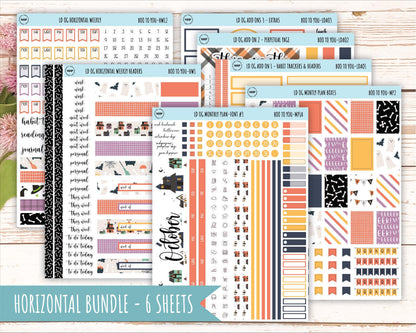OCTOBER Stickers for Large size Horizontal & Vertical Laurel Denise Planner. (Formerly Original or Standar Size) "Boo to Youl" || OGBY