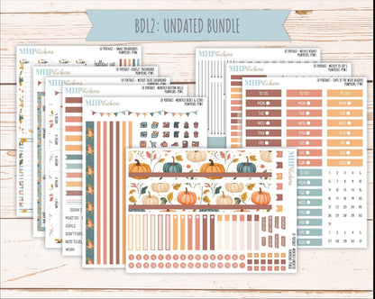 OCTOBER 2025 Stickers for The Scout Laurel Denise Planner (formerly Portrait Planner). "Pumpkins || PT