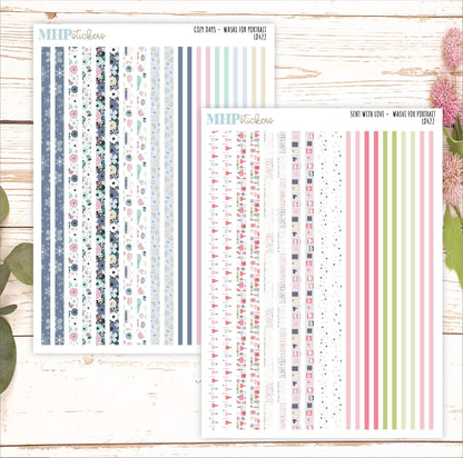 12 Washi Sheets Set for Laurel Denise PORTRAIT Planner. 2024 Designs || LD422