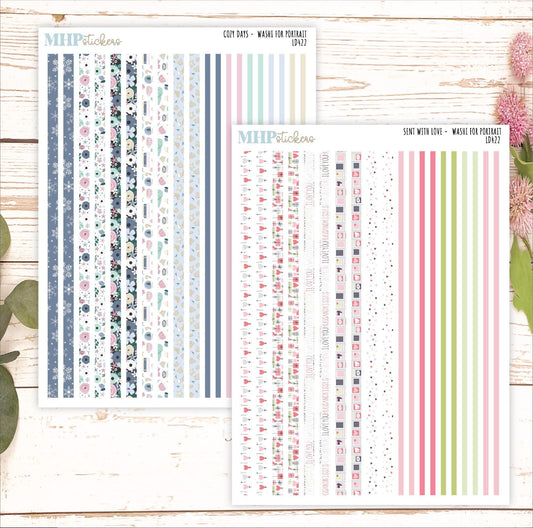 12 Washi Sheets Set for Laurel Denise PORTRAIT Planner. 2024 Designs || LD422