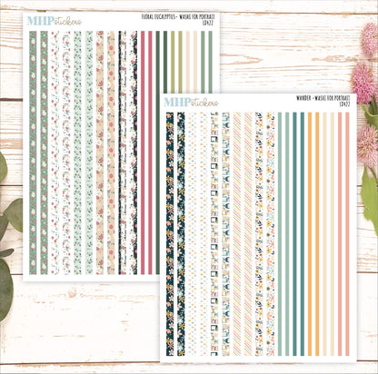 12 Washi Sheets Set for Laurel Denise PORTRAIT Planner. 2024 Designs || LD422