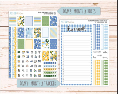 APRIL 2026 Stickers for Large Nancy & Anne Planners (Formerly Original Size). For Laurel Denise Planners. "Bee's Knees Flowers" || OG