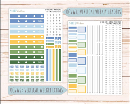 APRIL 2026 Stickers for Large Nancy & Anne Planners (Formerly Original Size). For Laurel Denise Planners. "Bee's Knees Flowers" || OG