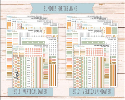 APRIL 2026 Stickers for Large Nancy & Anne Planners (Formerly Original Size). For Laurel Denise Planners. "Easter Garden" || OG
