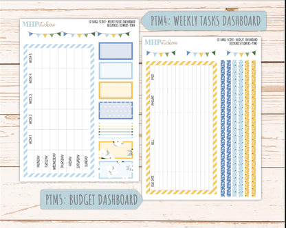 APRIL 2026 Stickers for the Large Scout Planner (formerly Portrait Planner). For Laurel Denise Planners "Bee's Knees Flowers" ||PT