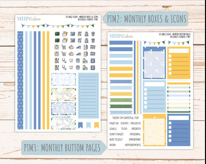 APRIL 2026 Stickers for the Large Scout Planner (formerly Portrait Planner). For Laurel Denise Planners "Bee's Knees Flowers" ||PT