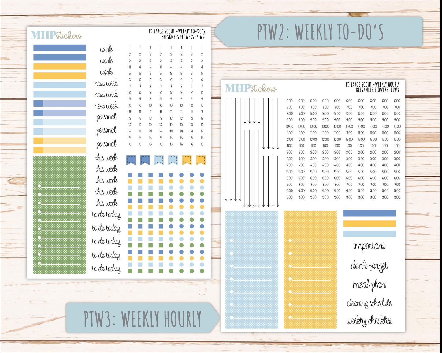 APRIL 2026 Stickers for the Large Scout Planner (formerly Portrait Planner). For Laurel Denise Planners "Bee's Knees Flowers" ||PT